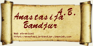 Anastasija Banđur vizit kartica